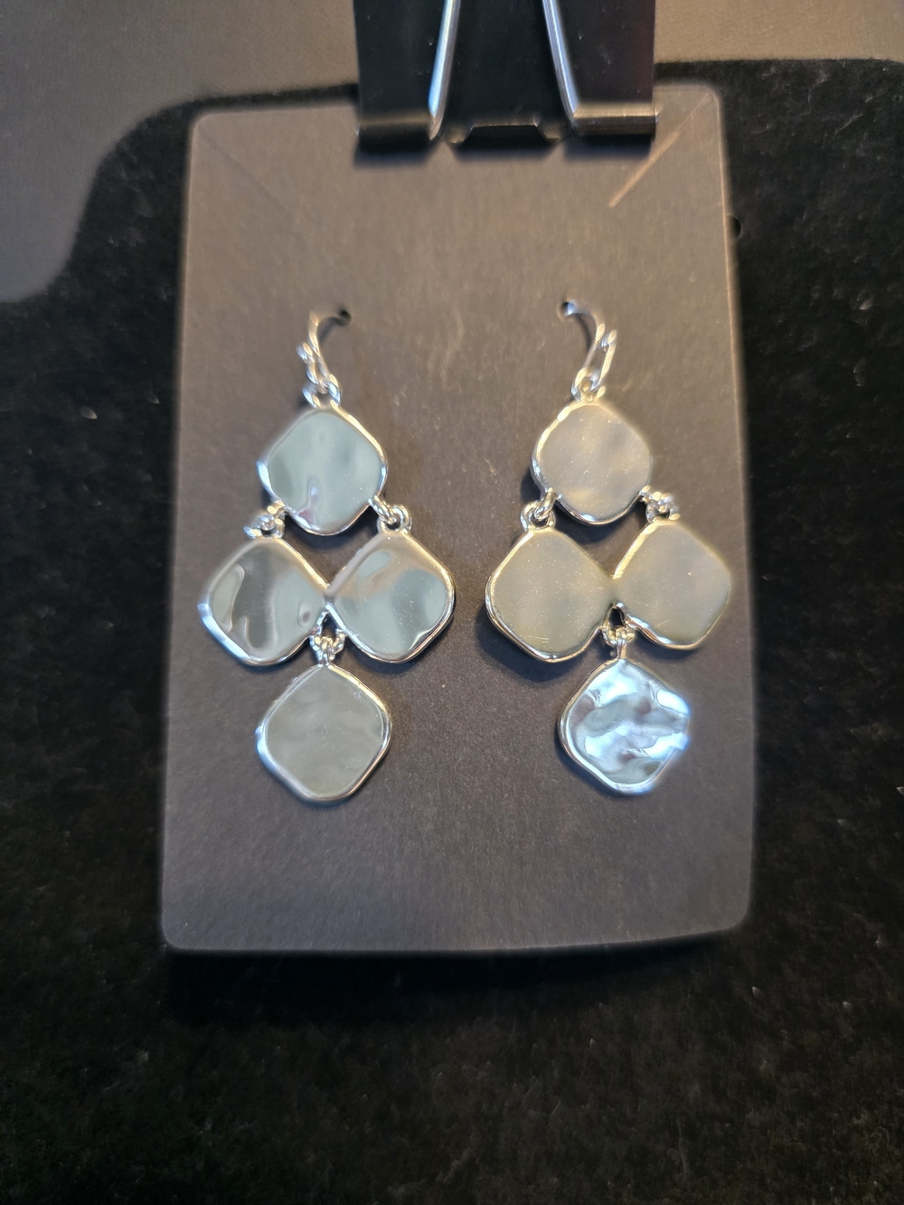 #523 Silver-Tone Dangle Earrings.  NWOT